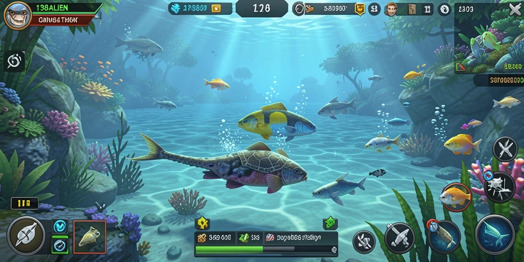 Tampilan gameplay menawan saat berburu ikan di 138ALIEN.