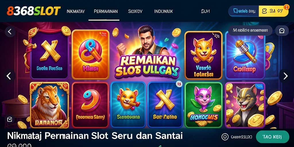 Tampilan menarik dari gameplay 8368SLOT yang penuh warna.