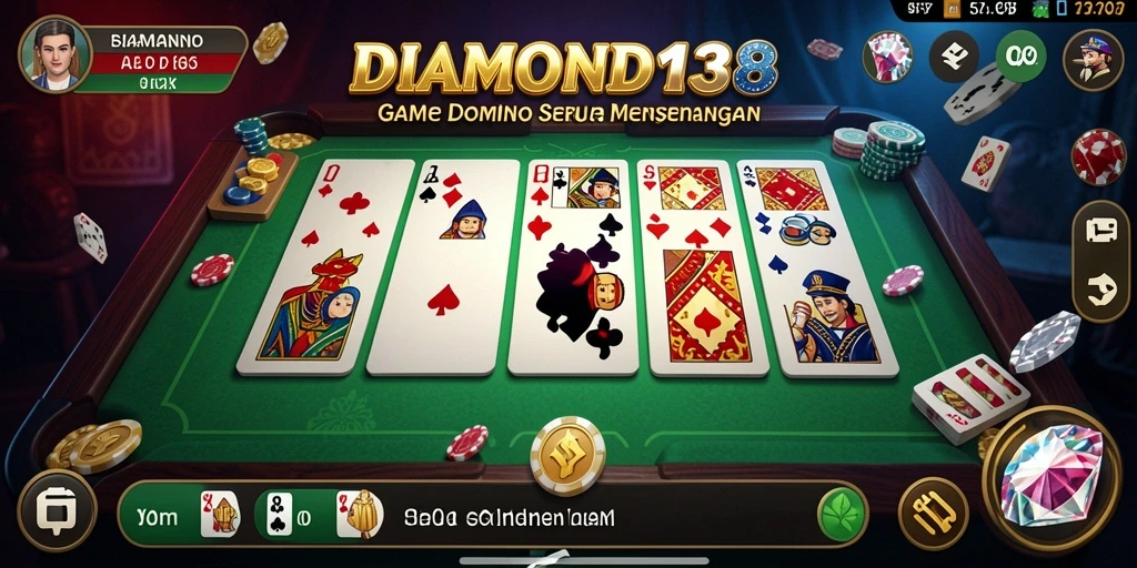 Screenshot gameplay seru DIAMOND138 menampilkan aksi permainan Domino.