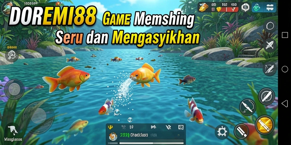 Screenshot DOREMI88 menampilkan aksi memancing yang mendebarkan dan realistis.
