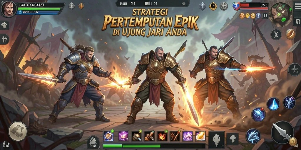 Tampilan menarik dari GATOTKACA123 menunjukkan aksi strategi yang intens.