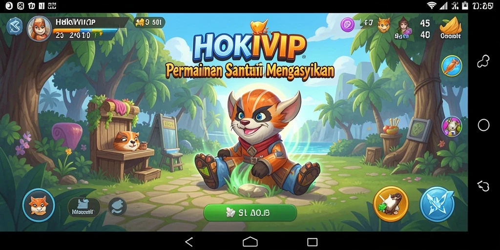 Screenshot utama HOKIVIP menampilkan gameplay santai yang menenangkan.