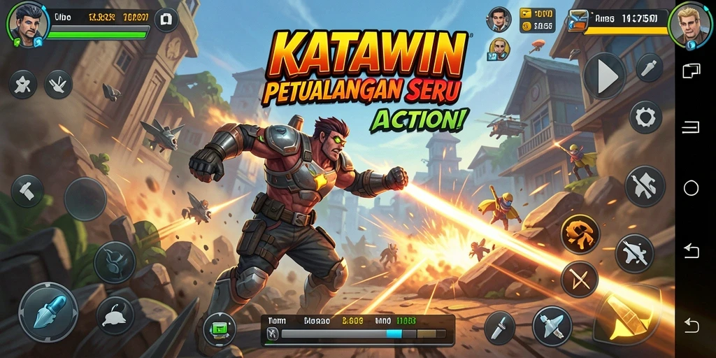 Screenshot KATAWIN menampilkan duel seru dalam dunia Action.