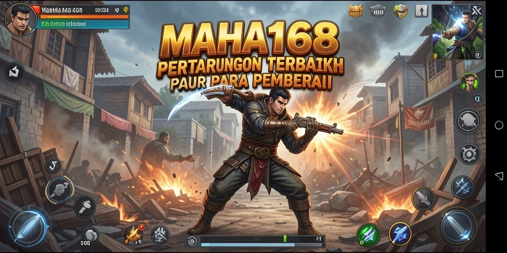 Tampilan gameplay seru dalam MAHA168 yang menampilkan pertarungan epik.