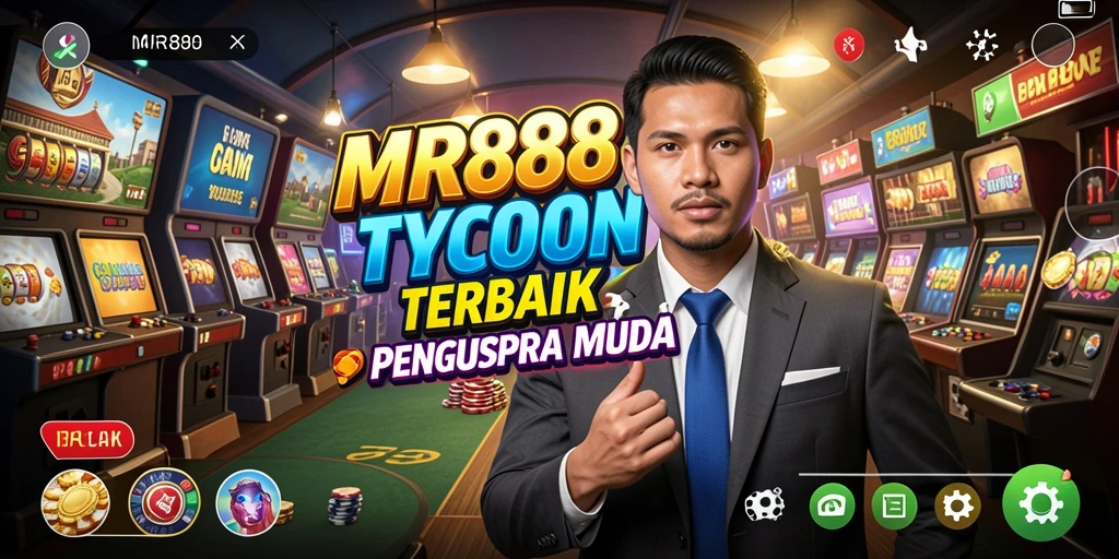 Tampilan gameplay seru dalam MR888 saat membangun kerajaan bisnis.