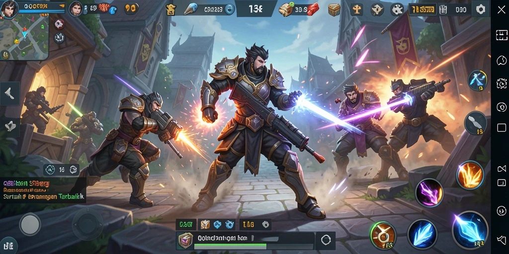 Tampilan permainan QQSTAR dengan pertarungan strategis yang mendebarkan.