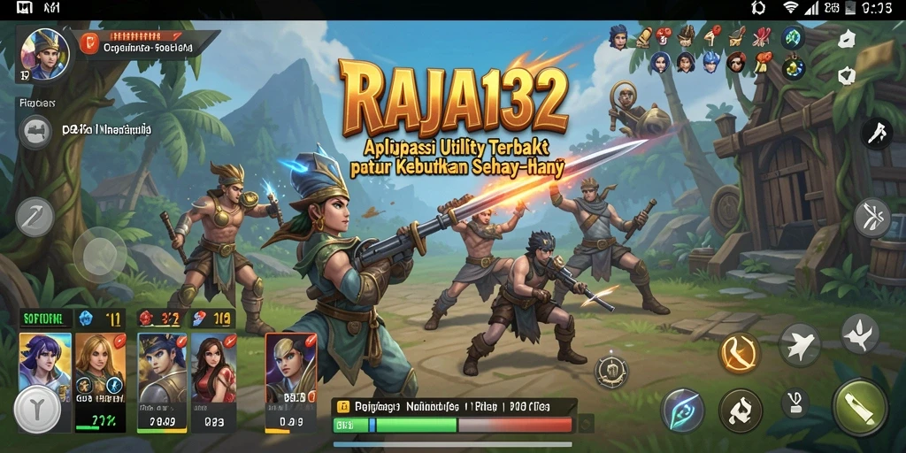 Tampilan antarmuka aplikasi RAJA132 yang modern dan intuitif.