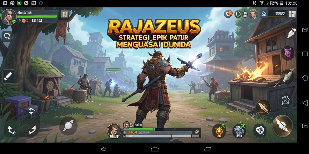Tampilan menarik dari gameplay RAJAZEUS yang strategis.