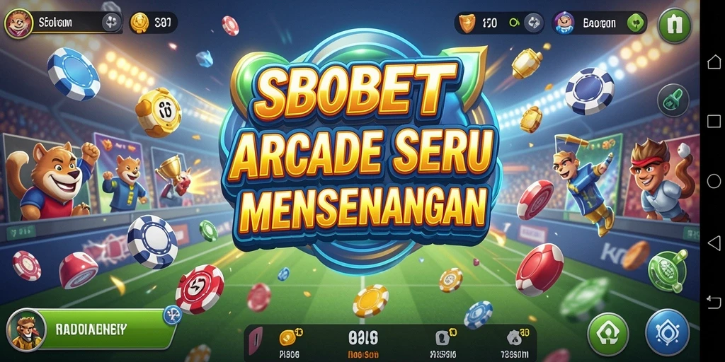Screenshot utama SBOBET menunjukkan aksi seru dalam permainan arcade.