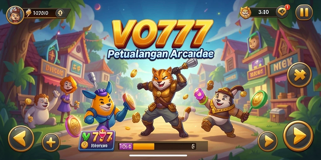 Screenshot utama VO777 menampilkan gameplay Arcade yang seru dan menantang.
